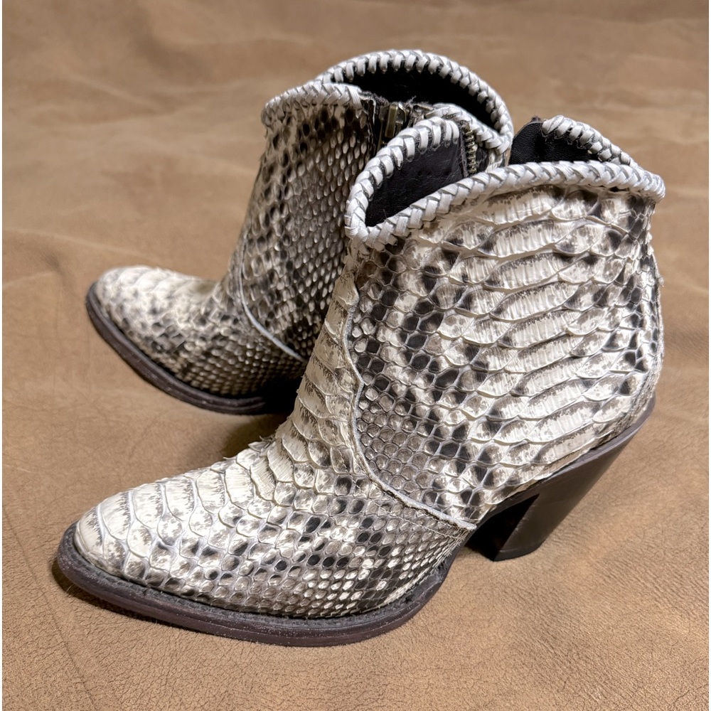 Allens snake skin booties